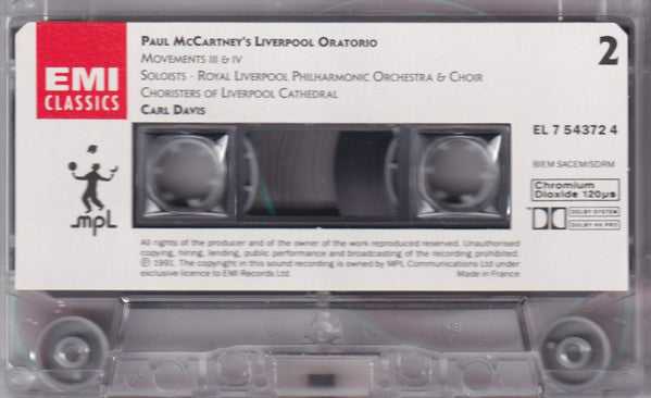 Paul McCartney : Liverpool Oratorio (2xCass, Album, Box)