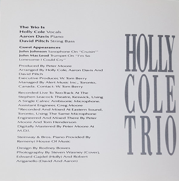 Holly Cole Trio : Girl Talk (CD, Album)