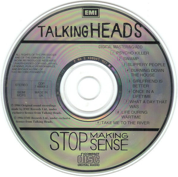 Talking Heads : Stop Making Sense (CD, Album, RE)