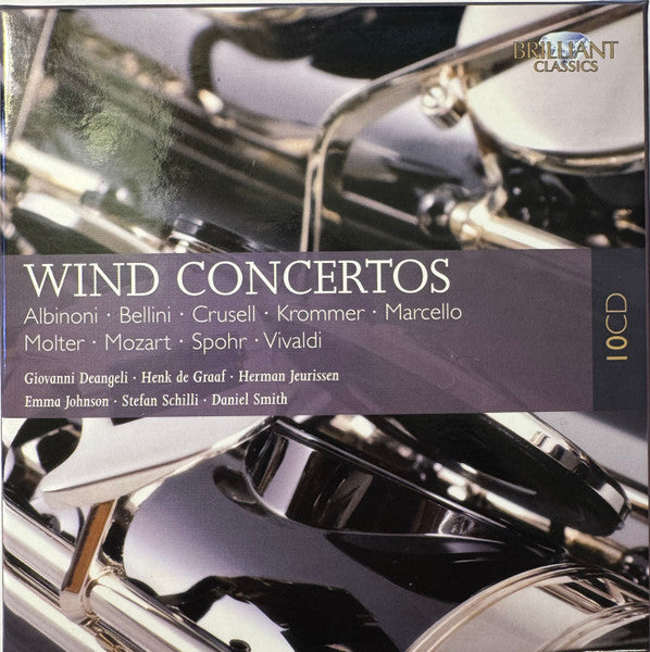 Tomaso Albinoni, Vincenzo Bellini, Bernhard Henrik Crusell, František Vincenc Kramář - Krommer, Alessandro Marcello, Johann Melchior Molter, Wolfgang Amadeus Mozart, Louis Spohr, Antonio Vivaldi : Wind Concertos (10xCD)