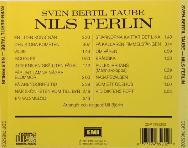 Sven-Bertil Taube : Nils Ferlin (CD, Album, RE)