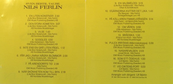 Sven-Bertil Taube : Nils Ferlin (CD, Album, RE)