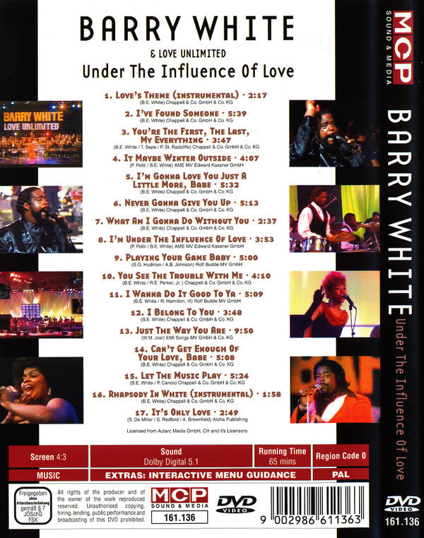 Barry White & Love Unlimited : Under The Influence Of Love (DVD-V, PAL, 4:3)