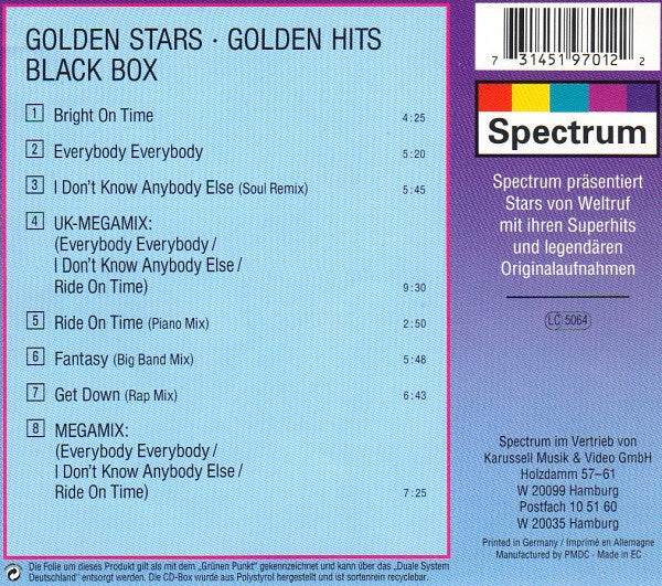 Black Box : Golden Stars - Golden Hits (CD, Comp)