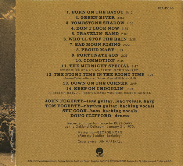 Creedence Clearwater Revival : The Concert (SACD, Hybrid, Album, RE)