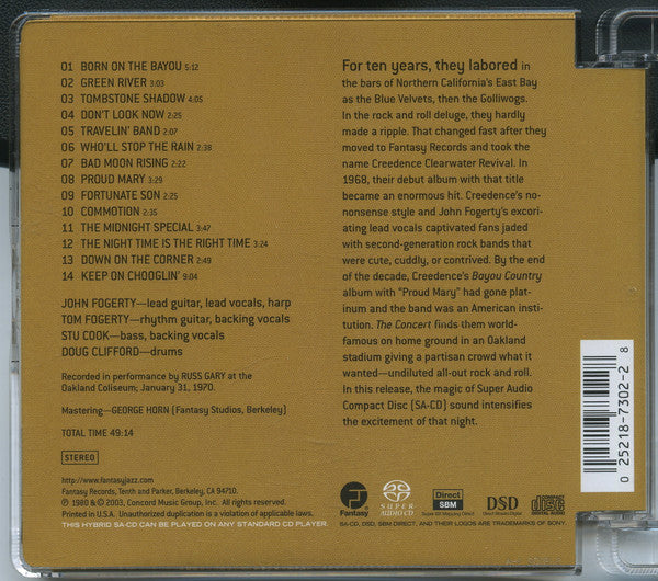 Creedence Clearwater Revival : The Concert (SACD, Hybrid, Album, RE)