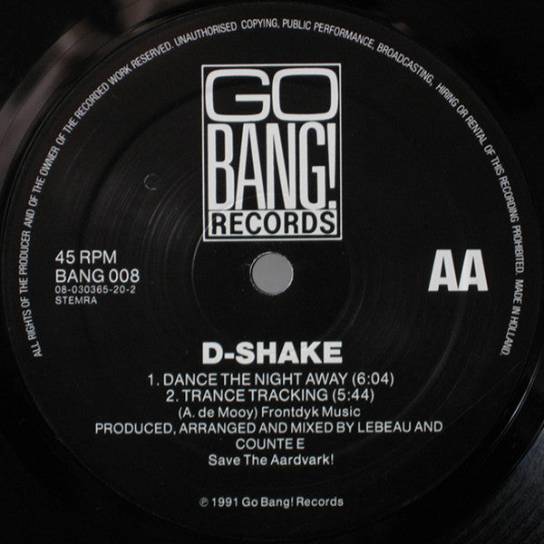 D-Shake : My Heart The Beat / Dance The Night Away (12")