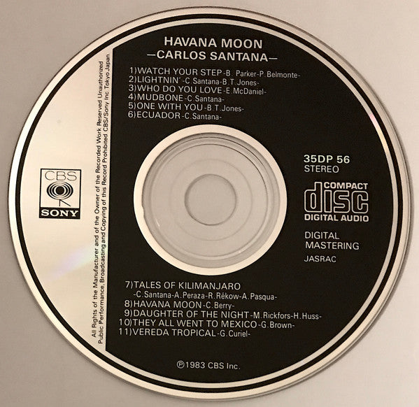 Carlos Santana : Havana Moon (CD, Album)
