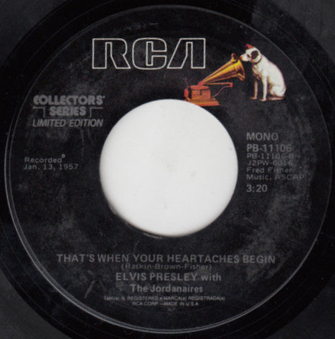 Elvis Presley With The Jordanaires : All Shook Up (7", Mono, Ltd, RE, Styrene, Ter)