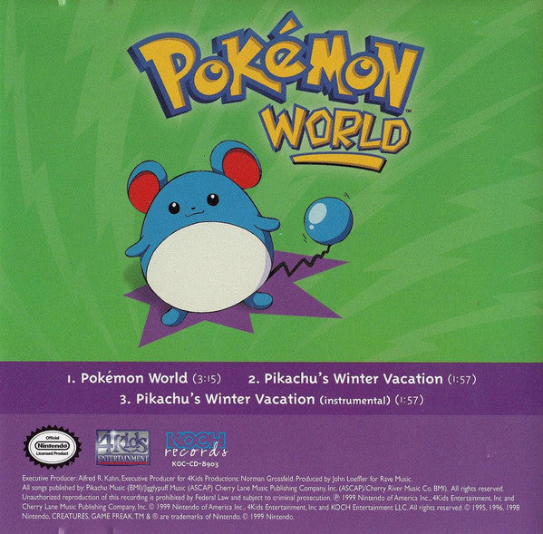 Various : Pokémon World (CD, Single, Enh, Col)