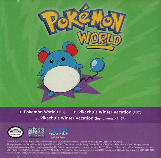 Various : Pokémon World (CD, Single, Enh, Col)