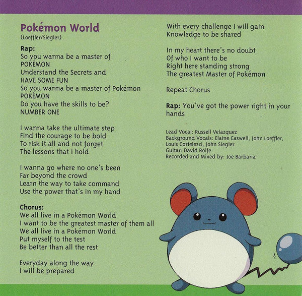 Various : Pokémon World (CD, Single, Enh, Col)