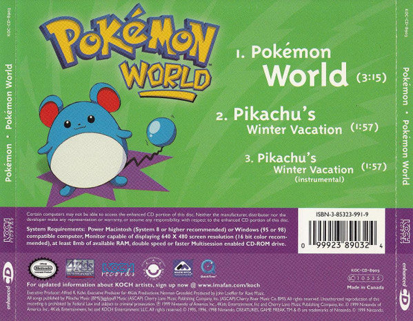 Various : Pokémon World (CD, Single, Enh, Col)