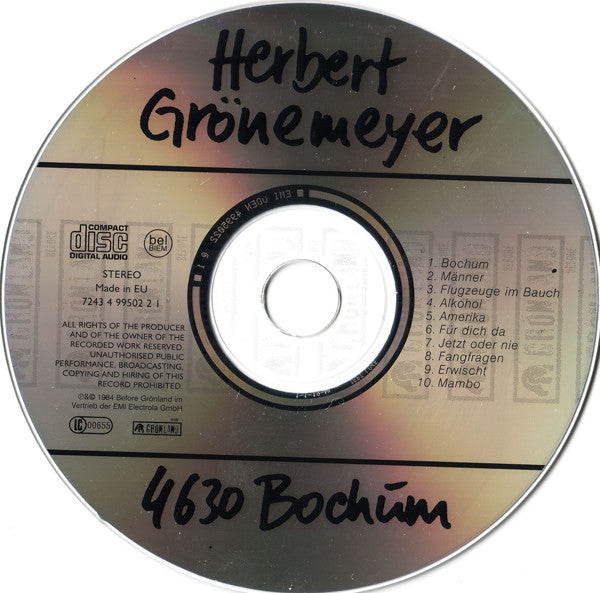 Herbert Grönemeyer : 4630 Bochum (CD, Album, RE)
