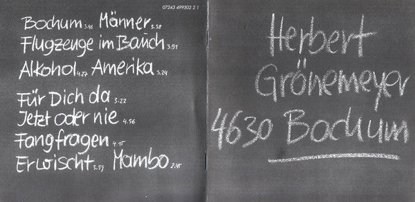 Herbert Grönemeyer : 4630 Bochum (CD, Album, RE)