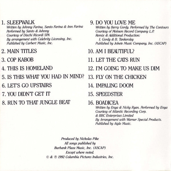 Nicholas Pike : Stephen King's Sleepwalkers (Music From The Original Motion Picture Soundtrack) (CD, Album)