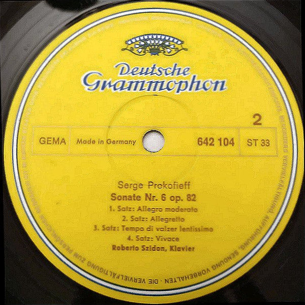 Roberto Szidon, Sergei Vasilyevich Rachmaninoff / Alexander Scriabin / Sergei Prokofiev : Sonate Nr. 2 Op. 36 / Sonate Nr. 4 Op. 30 / Sonate Nr. 6 Op. 82 (LP)