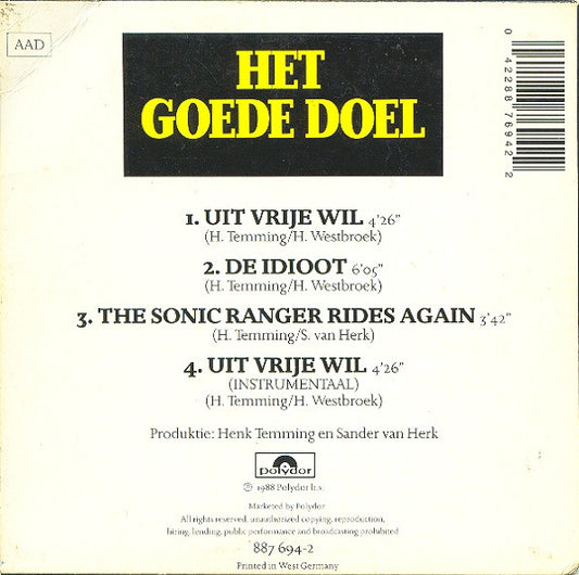 Het Goede Doel : Uit Vrije Wil (CD, Maxi)