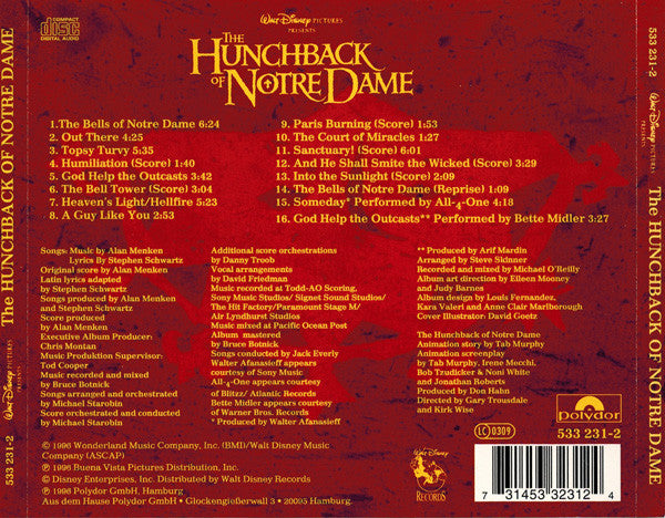 Alan Menken, Stephen Schwartz : The Hunchback Of Notre Dame (CD, Album)