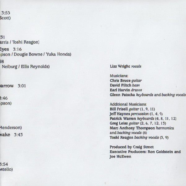 Lizz Wright : Dreaming Wide Awake (CD, Album)