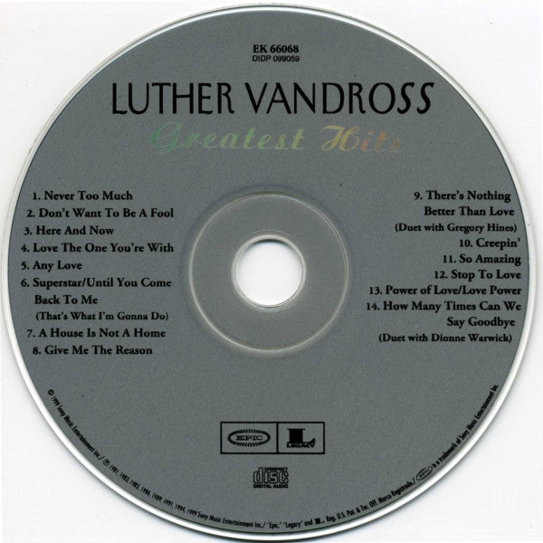 Luther Vandross : Greatest Hits (CD, Comp, RM)