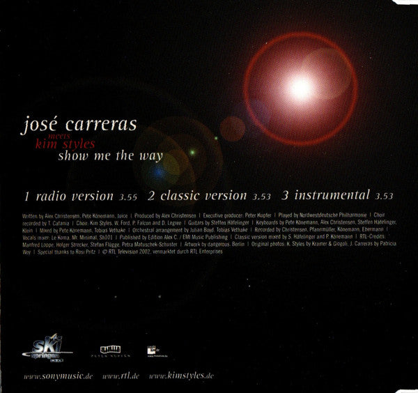 José Carreras Meets Kim Styles : Show Me The Way (CD, Single)