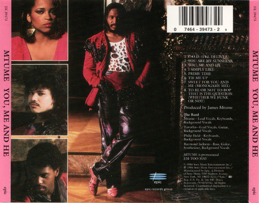 Mtume : You, Me And He (CD, Album, RE)