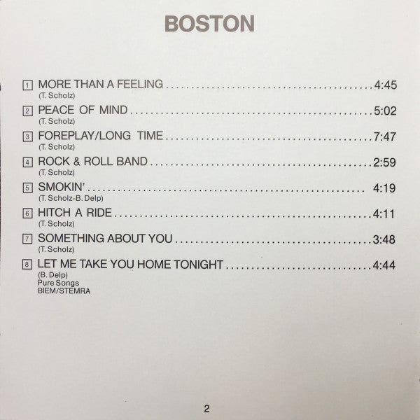 Boston : Boston (CD, Album, RE)