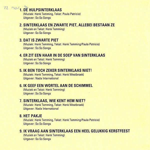 Henk Temming : De Hulpsinterklaas (CD, Album)