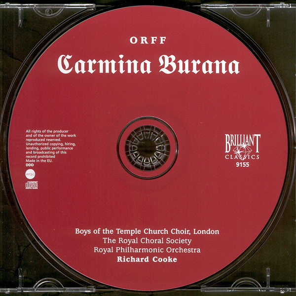 Orff* : Carmina Burana (CD, Album, RE)
