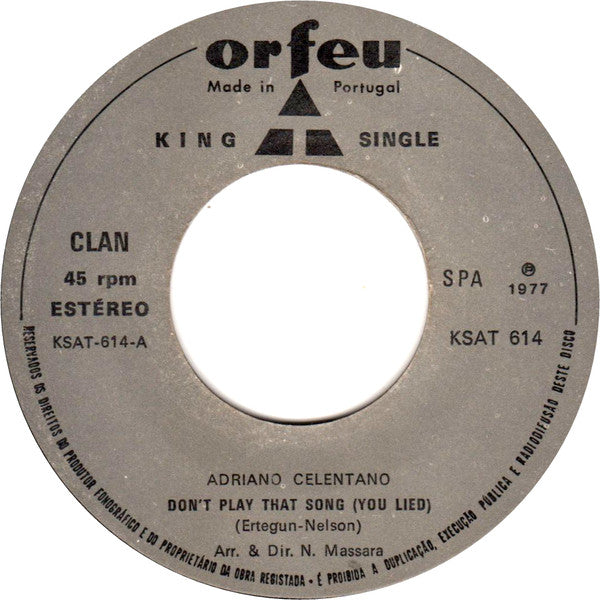 Adriano Celentano : Don't Play That Song (7", Single, M/Print)