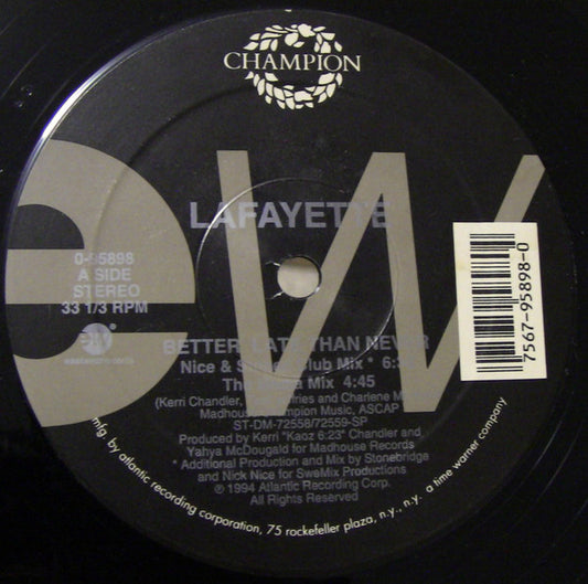 Lafayette : Better Late Than Never (12")