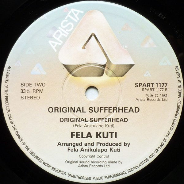 Fela Kuti : Original Sufferhead (LP, Album)