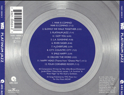 War : Platinum Jazz (CD, Comp, RE)