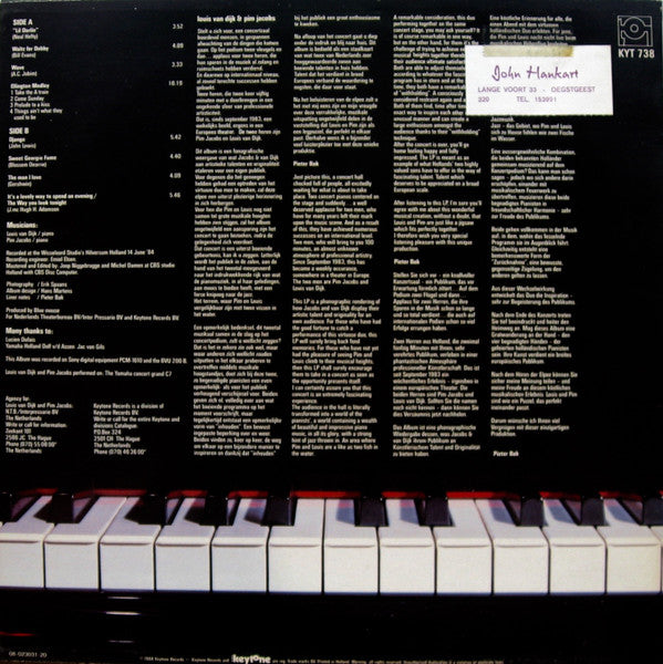 Louis van Dijk & Pim Jacobs : It's A Lovely Way To Spend An Evening (LP, Album)
