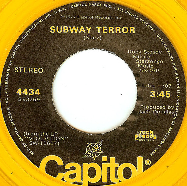 Starz (2) : Sing It, Shout It (7", Single, Yel)