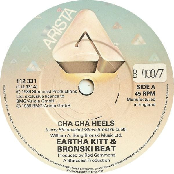 Eartha Kitt And Bronski Beat : Cha Cha Heels (7", Single)