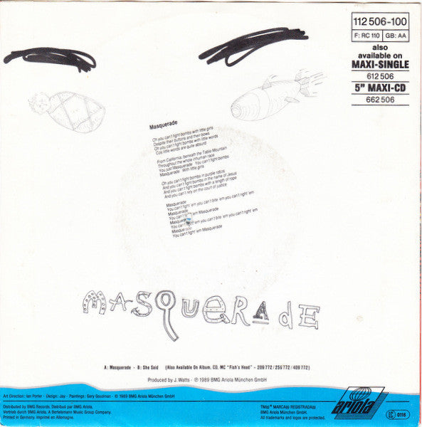 Fischer-Z : Masquerade (7", Single)