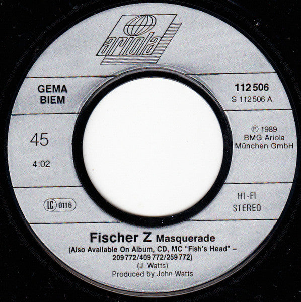 Fischer-Z : Masquerade (7", Single)