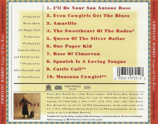 Emmylou Harris : Songs Of The West (CD, Comp)