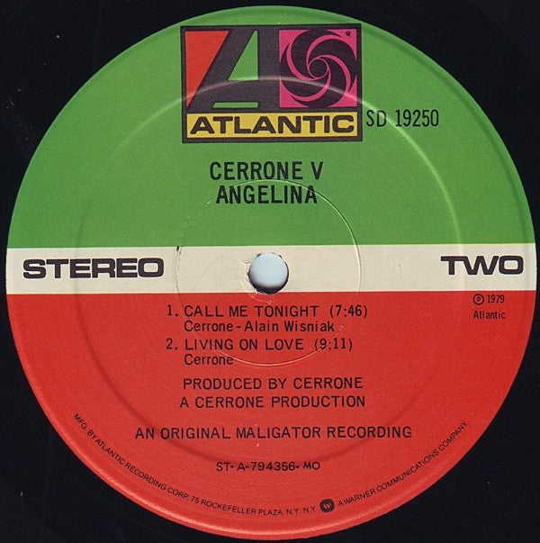 Cerrone : Cerrone V - Angelina (LP, Album, MO )