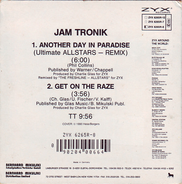Jam Tronik : Another Day In Paradise (Dance Version - Remix) (CD, Mini, Maxi)