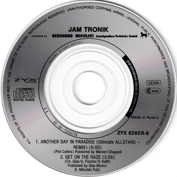 Jam Tronik : Another Day In Paradise (Dance Version - Remix) (CD, Mini, Maxi)