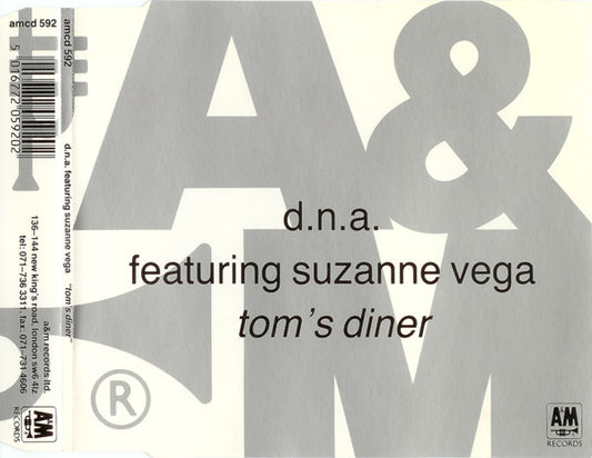 DNA Featuring Suzanne Vega : Tom's Diner (CD, Single)