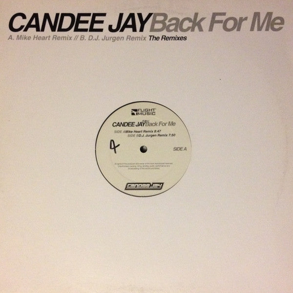 Candee Jay : Back For Me (12")