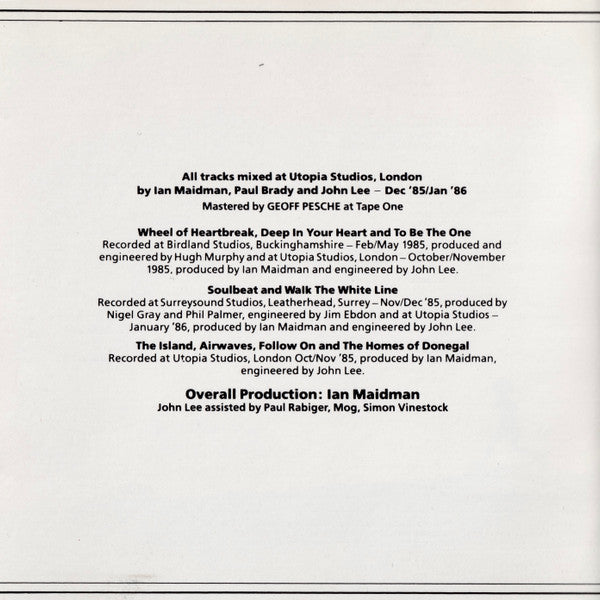Paul Brady : Back To The Centre (CD, Album)