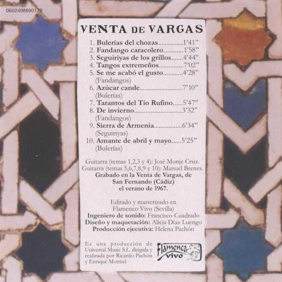 El Camarón De La Isla : Venta De Vargas (CD, Album)