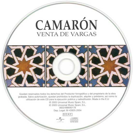 El Camarón De La Isla : Venta De Vargas (CD, Album)