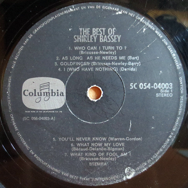 Shirley Bassey : The Best Of Shirley Bassey (LP, Comp)