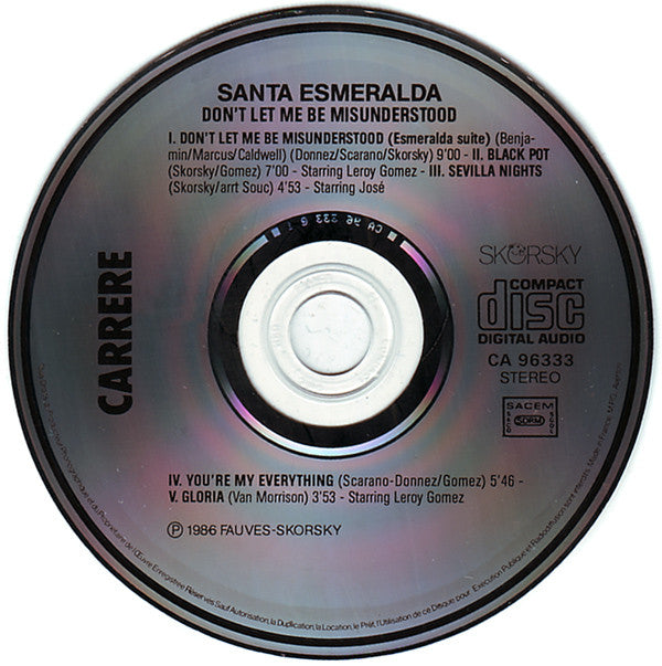 Santa Esmeralda : Don't Let Me Be Misunderstood (New Original Version 86) (CD, Album, RE)